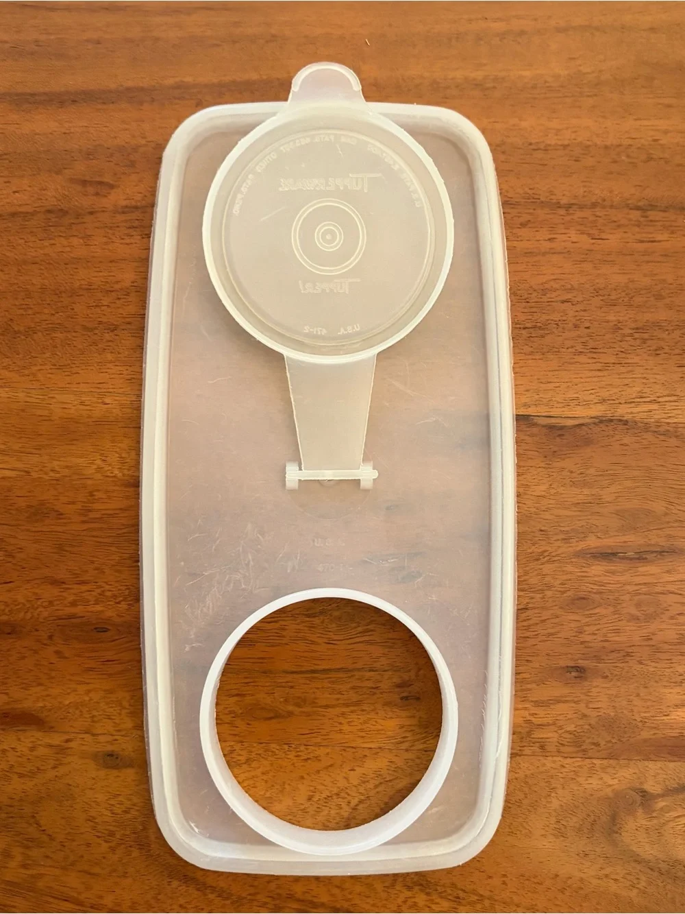TWO Vintage Tupperware Cereal Keeper Containers #269 w/ Almond Clear Flip Lids